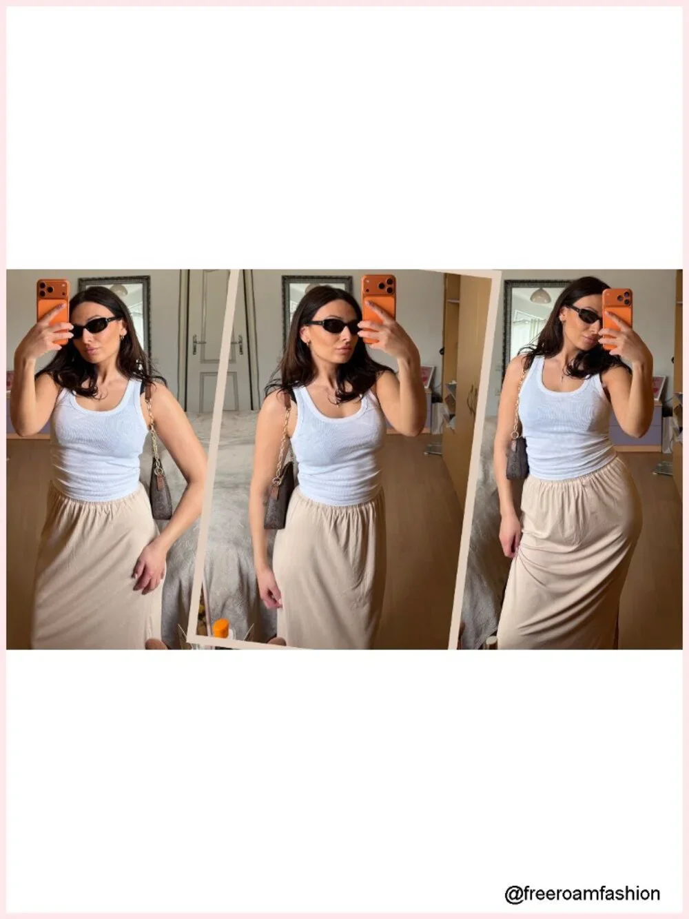 Maxi Skirt Side Slit Elastic High Waisted Long Skirt Summer